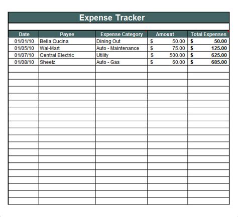 Expense Tracker Excel Template