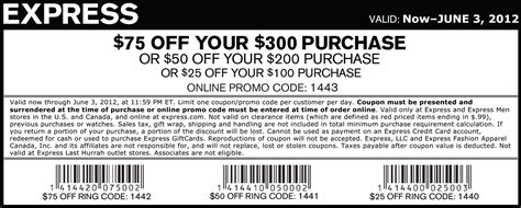 Express Coupons 75 Off 200 Printable