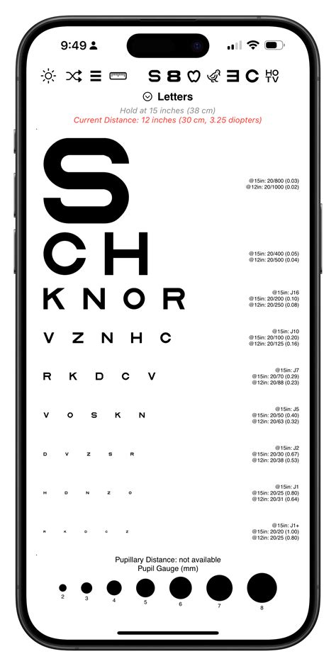 Eye Chart Iphone