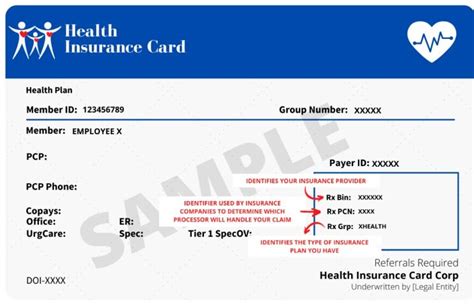 Fake Health Insurance Card Template
