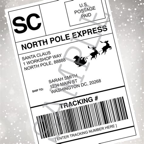 Fake Shipping Label From North Pole Printable