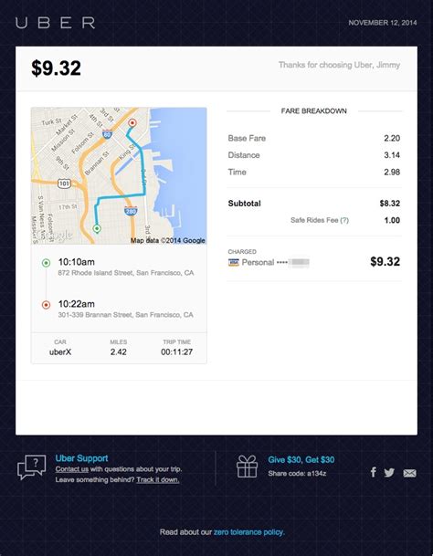Fake Uber Screenshot Template
