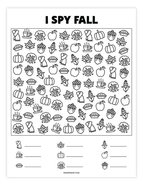 Fall I Spy Printable