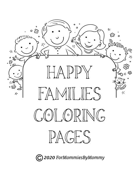 Family Coloring Page Printable