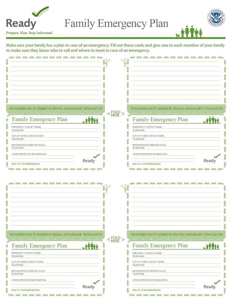Family Emergency Plan Template Word