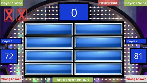 Family Feud Template Game
