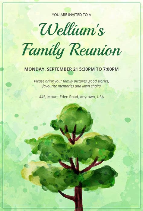 Family Reunion Invitations Templates