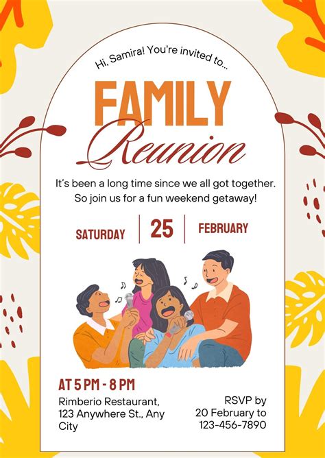 Family Reunion Invite Template