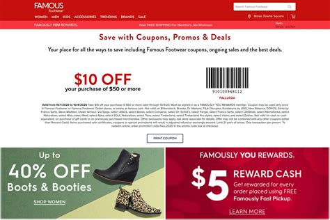 Famous Footwear Coupon In Store Printable