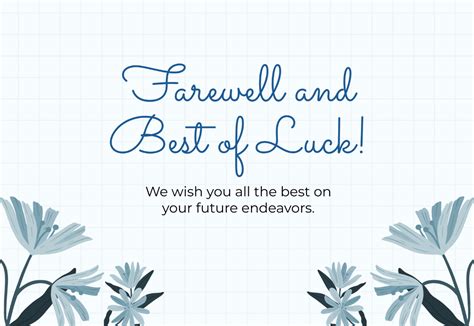 Farewell Card Template