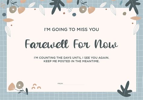 Farewell Cards For Coworkers Printable