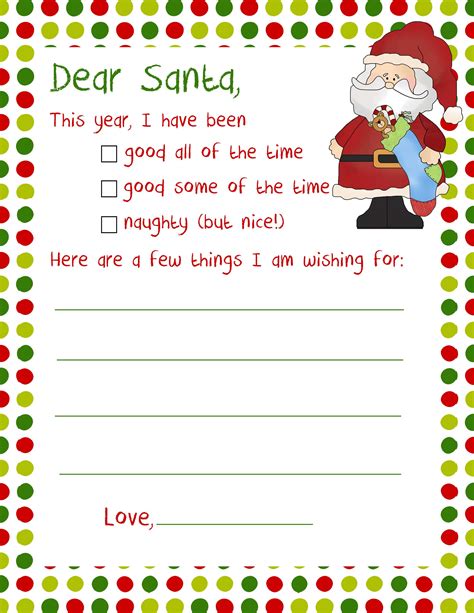 Father Christmas Letter Printable