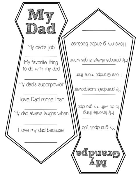 Fathers Day Crafts Printable
