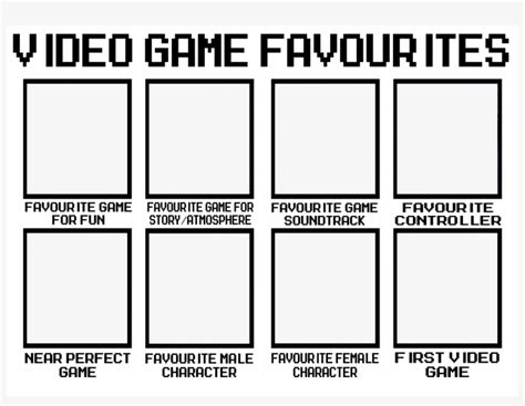 Favorite Game Template