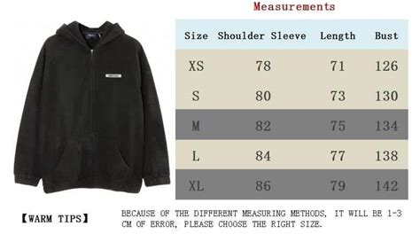 Fear Of God Essentials Size Chart Hoodie