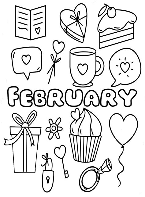 February Coloring Sheets Printable