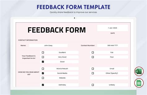 Feedback Forms Template