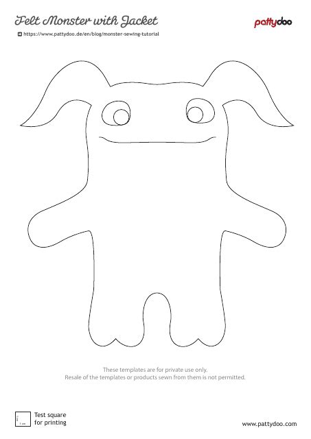 Felt Monster Template