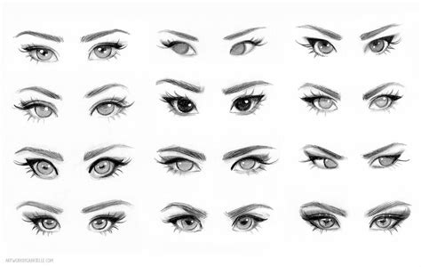 Female Eyes Drawing Reference