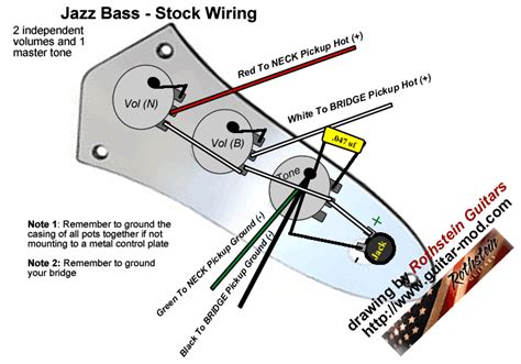 Fender American Standard Jazz Bass Wiring Diagram