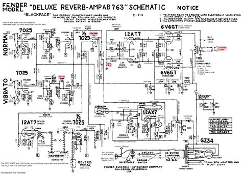 Fender Deluxe Reverb Wiring Diagram