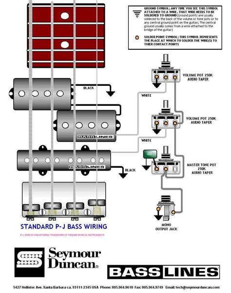 Fender Precision Bass Guitar Wiring Diagram