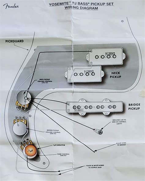 Fender Squier Bass Guitar Wiring Schematic