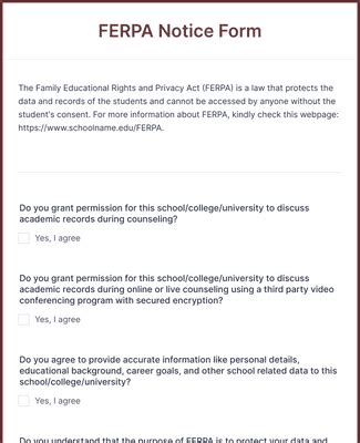 Ferpa Violation Template
