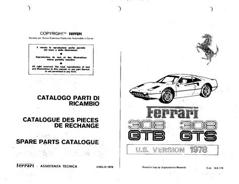 Ferrari 308qv Ferrari 328 Car Maintenance Manual