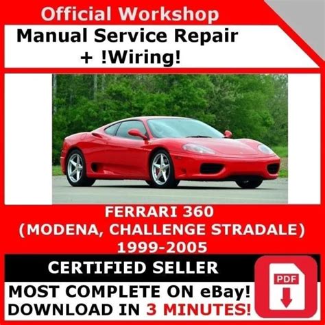 Ferrari 360 Challenge Stradale 1999 2005 Service Manual Pdf