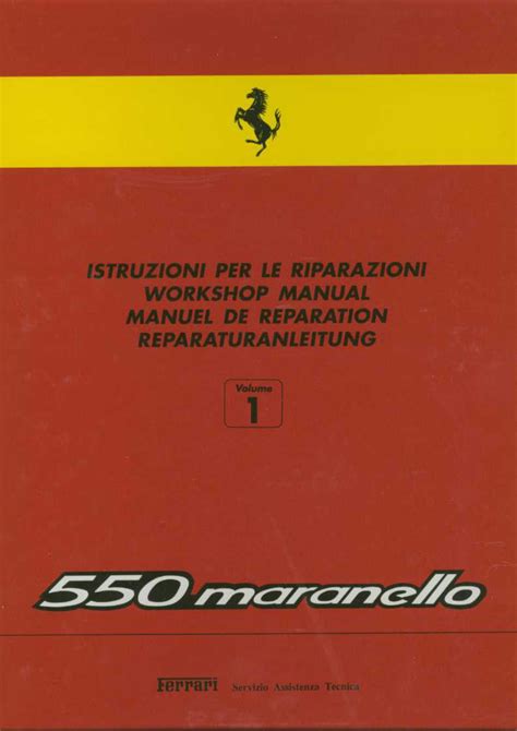 Ferrari 550 Maranello 1996 2001 Complete Service Manual Pdf