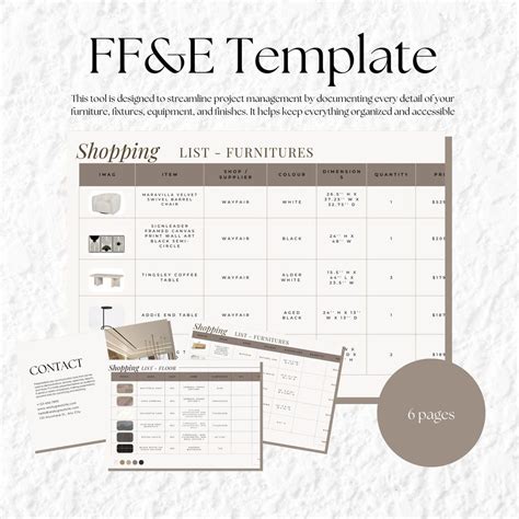 Ff&e Template
