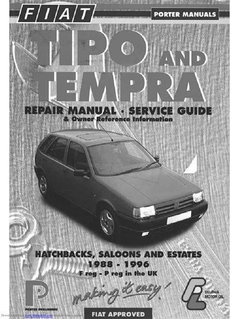 Fiat Tempra 1988 1996 Repair Service Manual