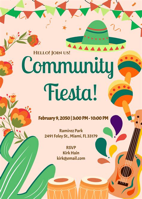 Fiesta Invitation Template Free