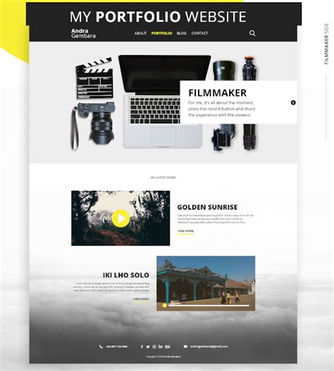 Filmmaker Website Template