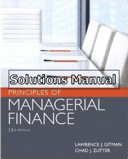 Financial Management Gitman 13th Edition Manual