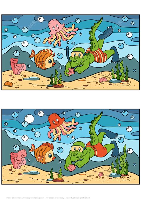 Find The Difference Picture Games Printable