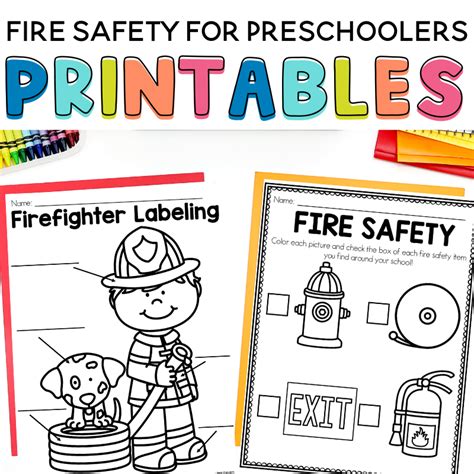 Fire Safety For Preschoolers Printables