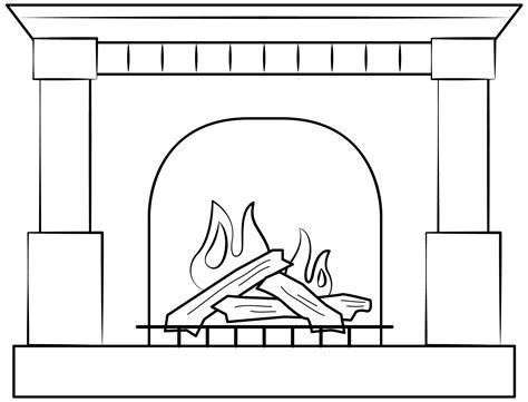 Fireplace Template Printable