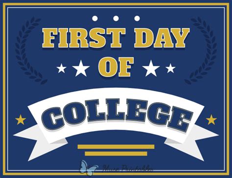 First Day Of College Free Printable 2019