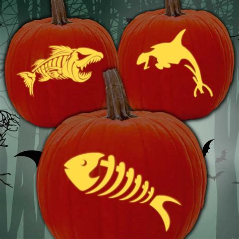 Fish Pumpkin Carving Templates