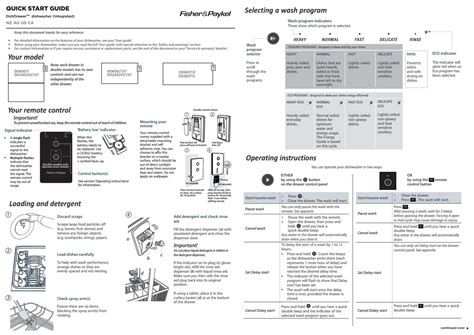 Fisher And Paykel Soft Touch Dishwasher Manual