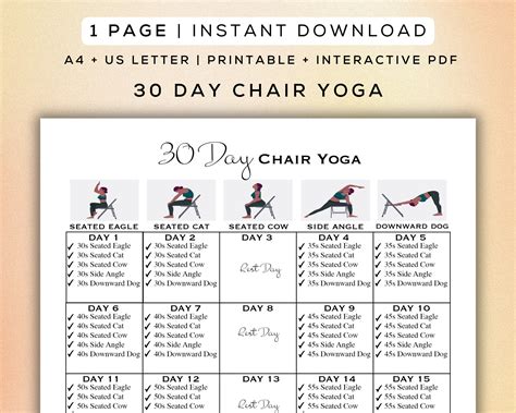 Fit Me Printable Chair Yoga