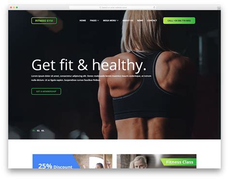 Fitness Web Templates