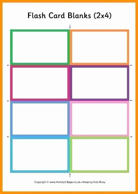 Flash Card Template For Word