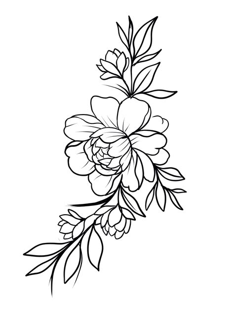Floral Tattoo Templates