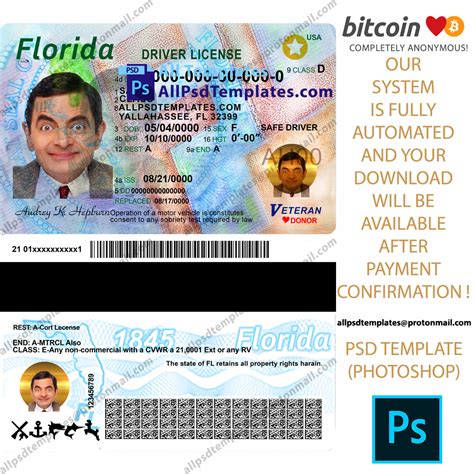 Florida Id Card Template