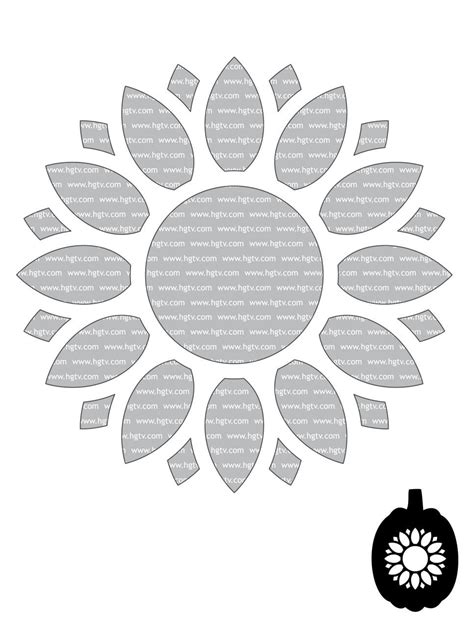 Flower Pumpkin Carving Templates