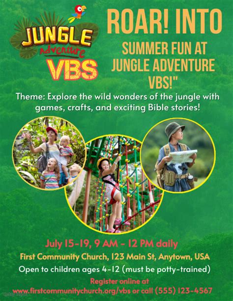 Flyer Designs For Vbs In The Wild Template