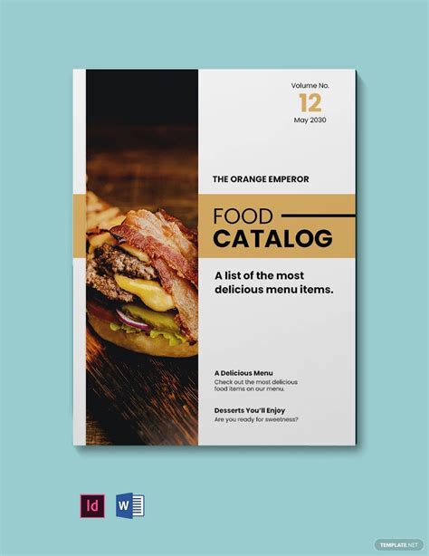 Food Product Catalog Template